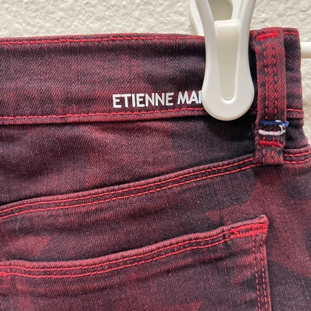 Etienne Marcel "Roos" jeans with star graphic print. Mid-rise; button-zip fly. - Picture 6 of 11